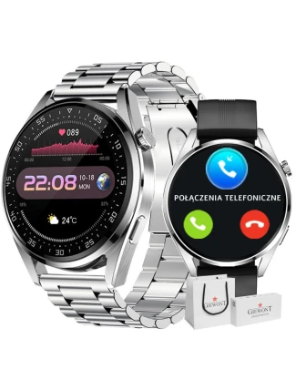 GIEWONT Vertex SmartCall GW450-4 Silver/Carbon Silicone Smartwatch GIEWONT Vertex SmartCall GW450-4 Silver/Carbon Silicone Smartwatch
