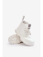 Dětské Lakované Ocieplené Boty MM374142 Big Star Bílé