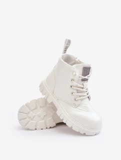 Dětské Lakované Ocieplené Boty MM374142 Big Star Bílé