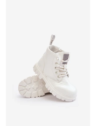 Dětské Lakované Ocieplené Boty MM374142 Big Star Bílé