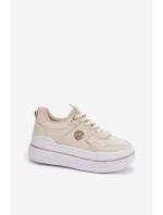 Dámské Sportovní Boty Na Platformě Béžové Caldeno