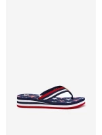 Dámské žabky na klínu Big Star RR274A127 tmavě modré