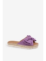 Dámské Sandály Na Platformě S Pletením A Mašlí Fialové Alpireda