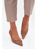 Dámské lodičky s dekorativním detailem Amelora – tmavě béžové