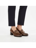 Dámské boty na podpatku hnědé Potocki SZ12784