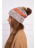 Pola fleecová čepice K267 mocca+mustard Pola fleecová čepice K267 mocca+mustard