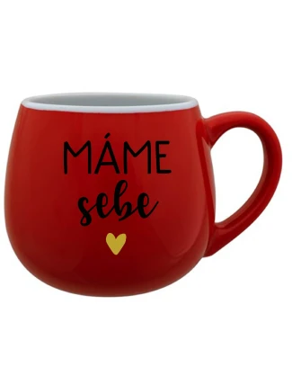 MÁME SEBE - červený keramický hrníček 300 ml MÁME SEBE - červený keramický hrníček 300 ml