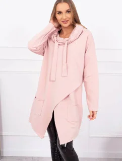Oversize tunika s obálkou 16546 starorůžová - Kesi