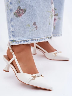 Sandály na podpatku model 227448 Step in style