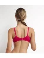 Dámská podprsenka z bio bavlny DIM GENEROUS COTTON BIO BRA - DIM - červená