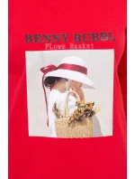 Šaty s potiskem koše červené