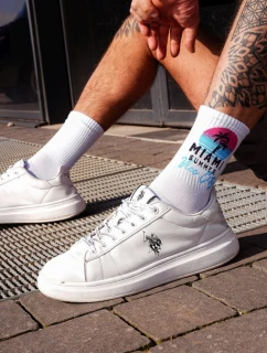 Pánské ponožky MIAMI SUMMER Bílé