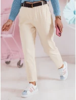 Dámské volnočasové kalhoty s páskem SOFELIA světle žluté FashionStreet UY2507