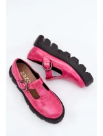 Lakované Kožené Polobotky S Přezkou Zazoo 20183 Fuchsie