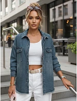 Dámská džínová košilová bunda modrá FashionStreet TY5683