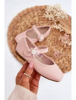 Dětské třpytivé balerínky se zapínáním na suchý zip, Pink Jeylin