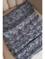 Dámský vlněný melírovaný silný šál na zimu KN24 jeansový+grafitový Dámský vlněný melírovaný silný šál na zimu KN24 jeansový+grafitový