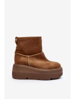 Kožené dámské boty na masivní podrážce Camel Zazoo 3424