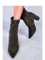 Dámské kotníkové boty HD055-100 Tmavě zelená - Besty Dámské kotníkové boty HD055-100 Tmavě zelená - Besty