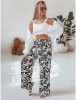 Dámské květované kalhoty s širokými nohavicemi LOVEGARDEN černé FashionStreet UY2658