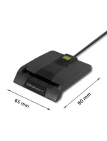 ČTEČKA ČIPOVÝCH KARET QOLTEC | SCR-0634 | USB TYP C