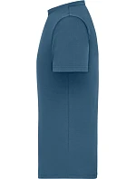 Daiber 8040 Pánské bio tričko s jemným žebrováním 02.8040 dusty blue