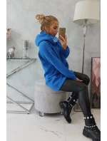 Chrpově modrá mikina s kapucí Chrpově modrá mikina s kapucí