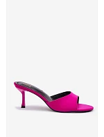 Dámské lodičky na jehlovém podpatku textové fuksiové Selmira