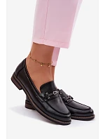 Dámské kožené mokasiny Vinceza 18132 Černé
