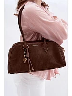 Eko Semišová Taška S Přívěskem Čokoládová Noelia