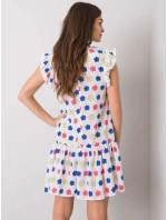 Šaty LK SK 506950.02P bílá a modrá