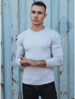 Pánský klasický svetr světle šedý FashionStreet WX2212 Pánský klasický svetr světle šedý FashionStreet WX2212