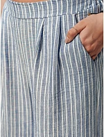 Dámské pruhované kalhoty MODERESS modré FashionStreet UY2696 Dámské pruhované kalhoty MODERESS modré FashionStreet UY2696