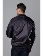 Černá pánská bunda typu "bomber" s prošívanou podšívkou (AK95-1) Černá pánská bunda typu "bomber" s prošívanou podšívkou (AK95-1)