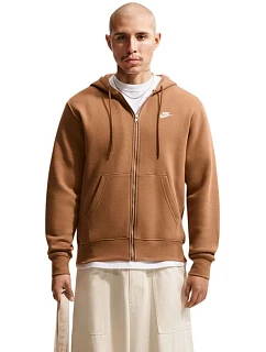 Pánská mikina Nike Club BB FZ Hoodie, světle hnědá, FN3861, 270, 2XL