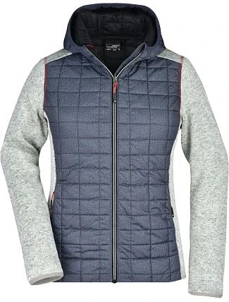 Daiber JN 771 Dámská pletená hybridní bunda 02.0771 light melange/anthracite melange Daiber JN 771 Dámská pletená hybridní bunda 02.0771 light melange/anthracite melange