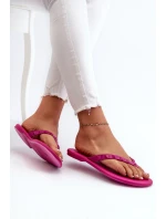 Ploché Elastické Dámské Žabky Japonky ZAXY JJ285252 Fuksie