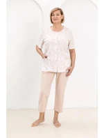 Pyžamo Regina 738 cr/r 2XL-3XL W26 dámské rozepínací