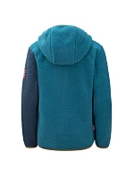 Dětská fleecová bunda s kapucí Trollkids Aurlandsfjord Blue/Green (466-104)