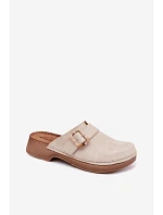 Dámské chodaki s přezkou Inblu TF000003 Světle béžové