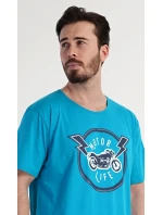 Pánská noční košile s krátkým rukávem Motocycle Pánská noční košile s krátkým rukávem Motocycle