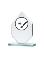 Gravírovaná skleněná trofej + malířská výplň