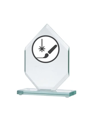 Gravírovaná skleněná trofej + malířská výplň