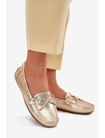 Dámské eko kůže mokasíny zlaté Si Passione