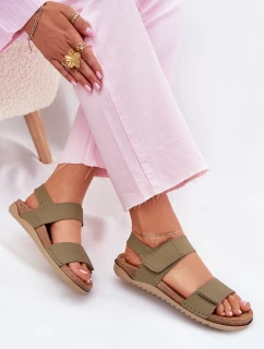 Kožené dámské sandály Inblu AA0001KU zelené