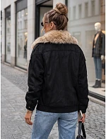 Dámská zimní bunda s kožešinovým límcem, černá, FashionStreet TY5700 Dámská zimní bunda s kožešinovým límcem, černá, FashionStreet TY5700