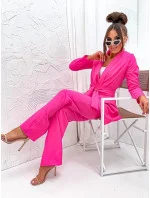Dámský komplet ve fuchsijové barvě - volné sako a široké kalhoty (8167) Dámský komplet ve fuchsijové barvě - volné sako a široké kalhoty (8167)