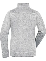 Daiber JN 897 Dámská pracovní pletená fleece bunda - Solid 02.0897 white melange/carbon