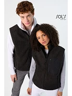 SOL'S Fury Bodywarmer Fleecová vesta Sherpa 25.4041 carbon grey/black