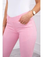 Kalhoty z džínoviny světle růžové barvy Kalhoty z džínoviny světle růžové barvy
